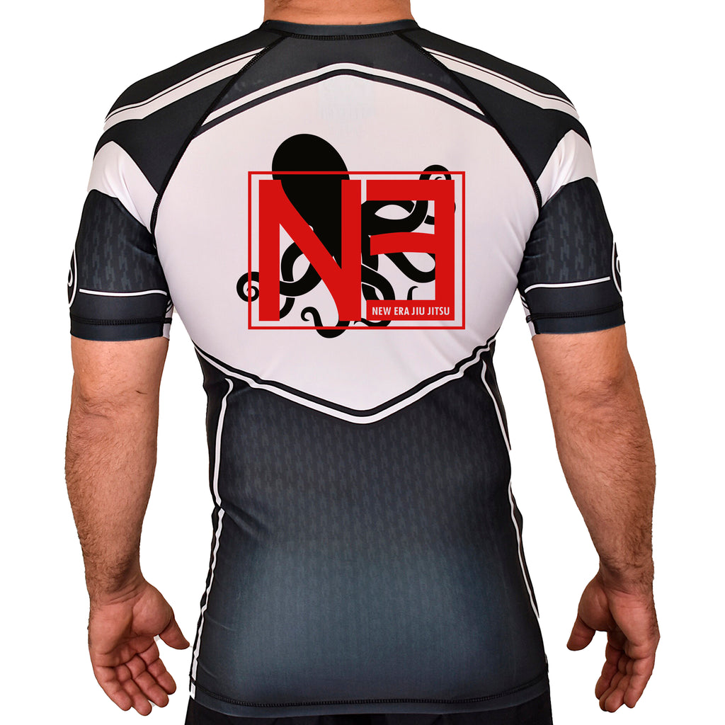 New Era Jiu Jitsu Academy Rash Guards Black/White #8022 B
