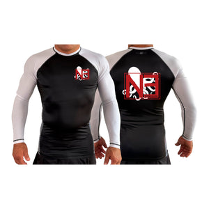 New Era Jiu Jitsu All Black Ranked Long Sleeve Rash Guards #8022 B