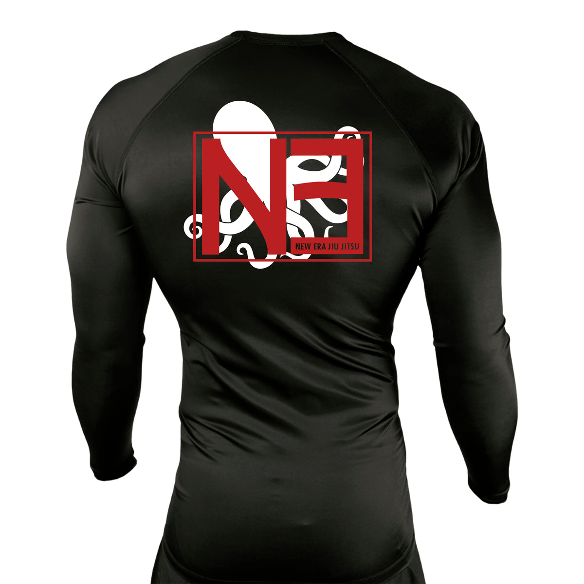 New Era Jiu Jitsu All Black Custom Rash Guards Long Sleeves #8022 B