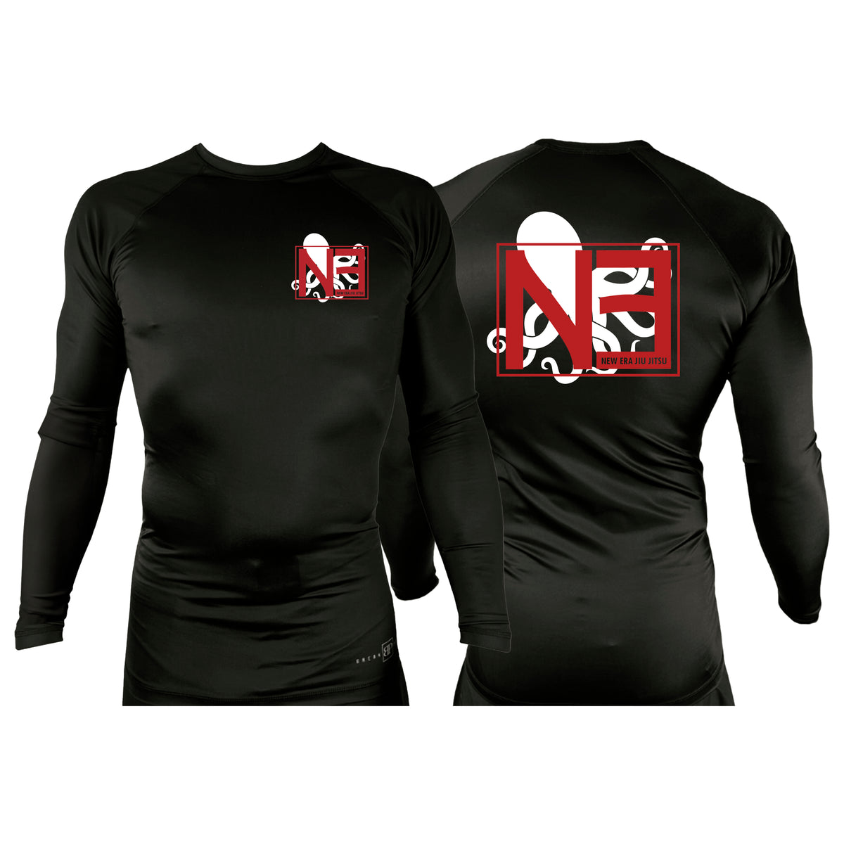 New Era Jiu Jitsu All Black Custom Rash Guards Long Sleeves #8022 B