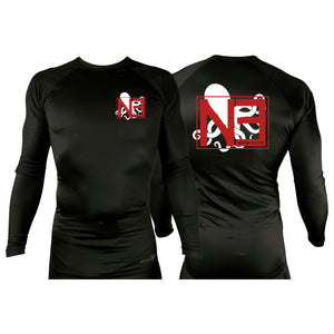 New Era Jiu Jitsu All Black Custom Rash Guards Long Sleeves #8022 B