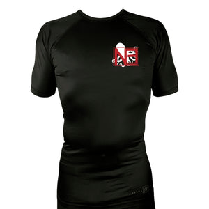 New Era Jiu Jitsu All Black Custom Rash Guards Short Sleeves #8022 B
