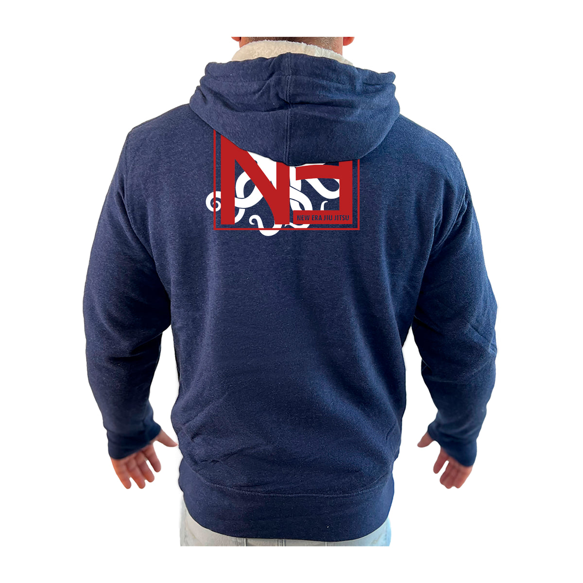 New Era Jiu Jitsu Academy Sherpa Lined Zip-Up Hoodie #8022 B