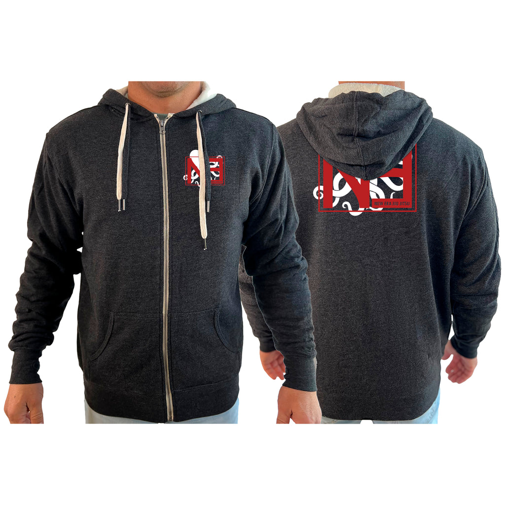 New Era Jiu Jitsu Academy Sherpa Lined Zip-Up Hoodie #8022 B