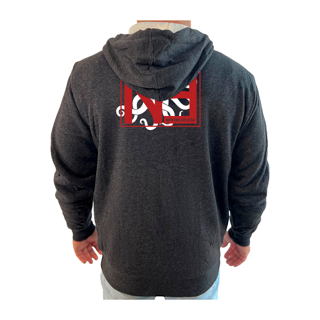 New Era Jiu Jitsu Academy Sherpa Lined Zip-Up Hoodie #8022 B