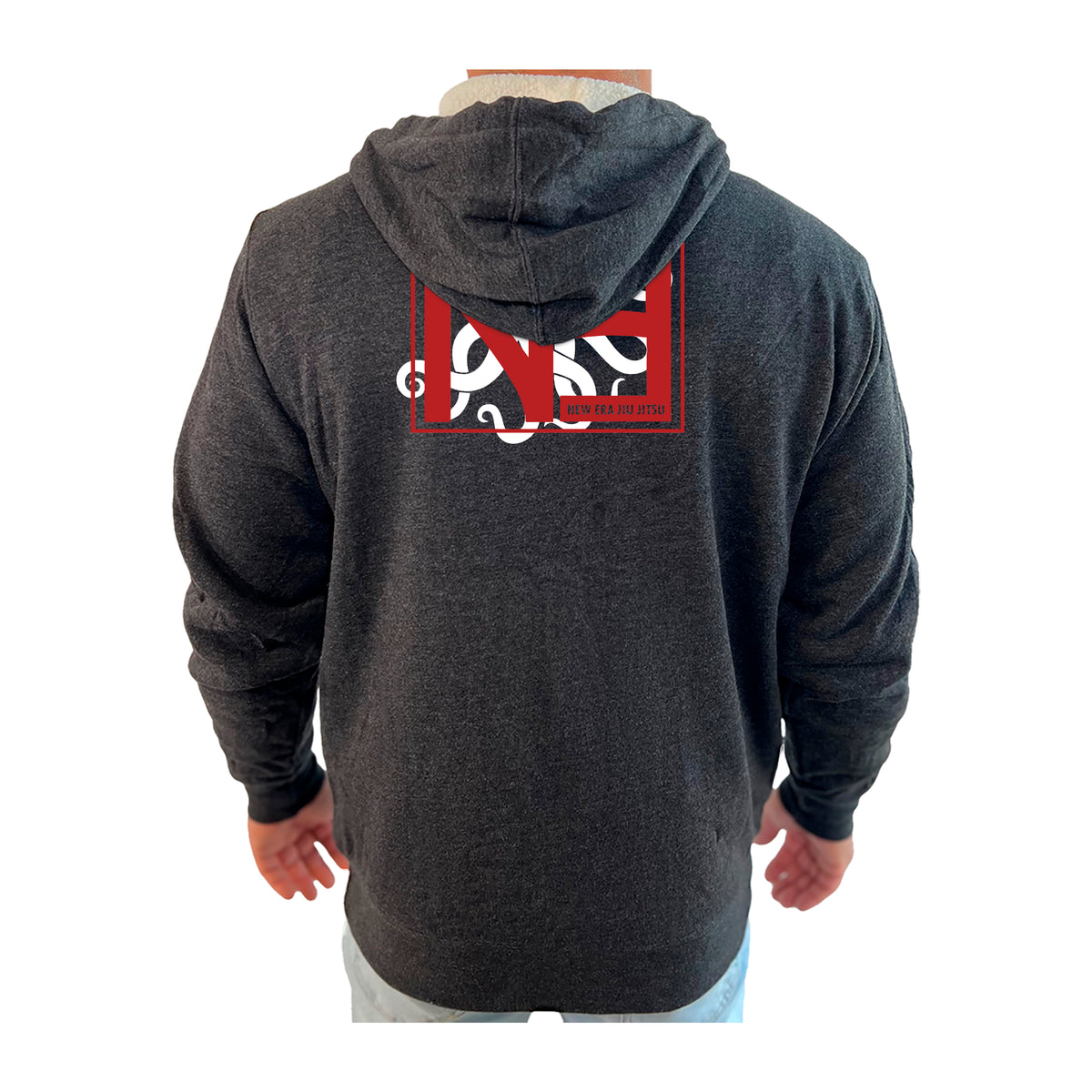 New Era Jiu Jitsu Academy Sherpa Lined Zip-Up Hoodie #8022 B