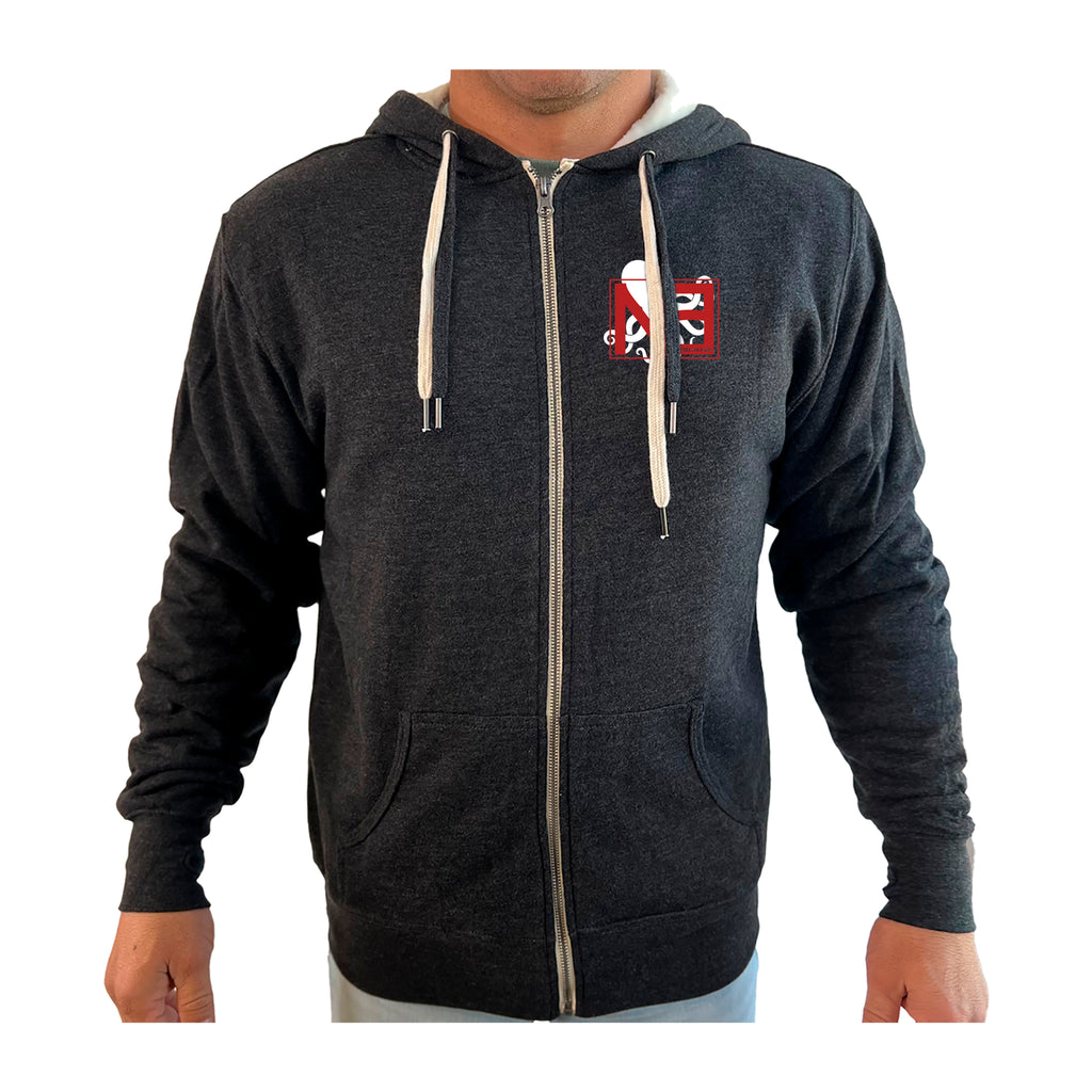 New Era Jiu Jitsu Academy Sherpa Lined Zip-Up Hoodie #8022 B