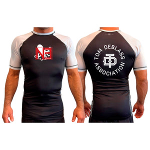 New Era Jiu Jitsu All Black Ranked Short Sleeve Rash Guards  #8022 C