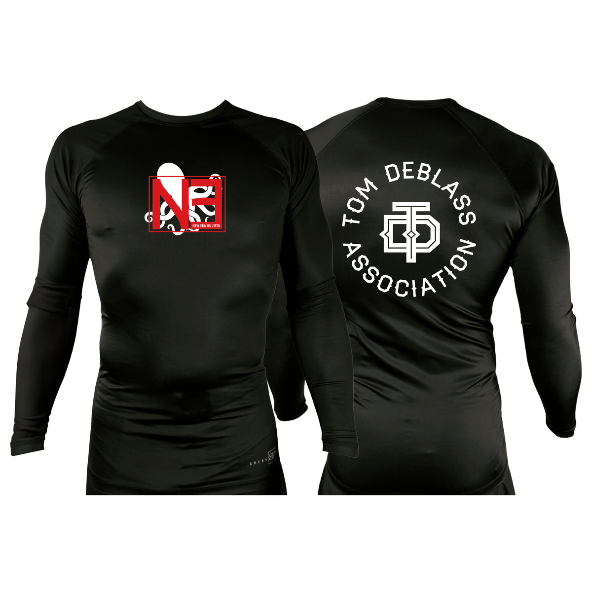 New Era Jiu Jitsu All Black Custom Rash Guards Long Sleeves #8022 C