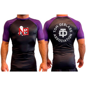 New Era Jiu Jitsu All Black Ranked Short Sleeve Rash Guards #8022 C