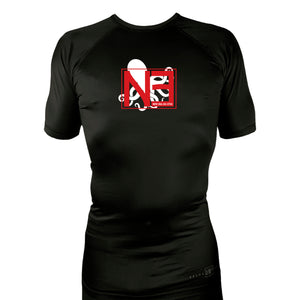 New Era Jiu Jitsu All Black Custom Rash Guards Short Sleeves #8022 C