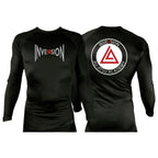 Inversion Jiu Jitsu All Black Custom Rash Guards Long Sleeves #8023