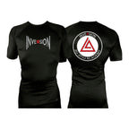 Inversion Jiu Jitsu All Black Custom Rash Guards Short Sleeves #8023