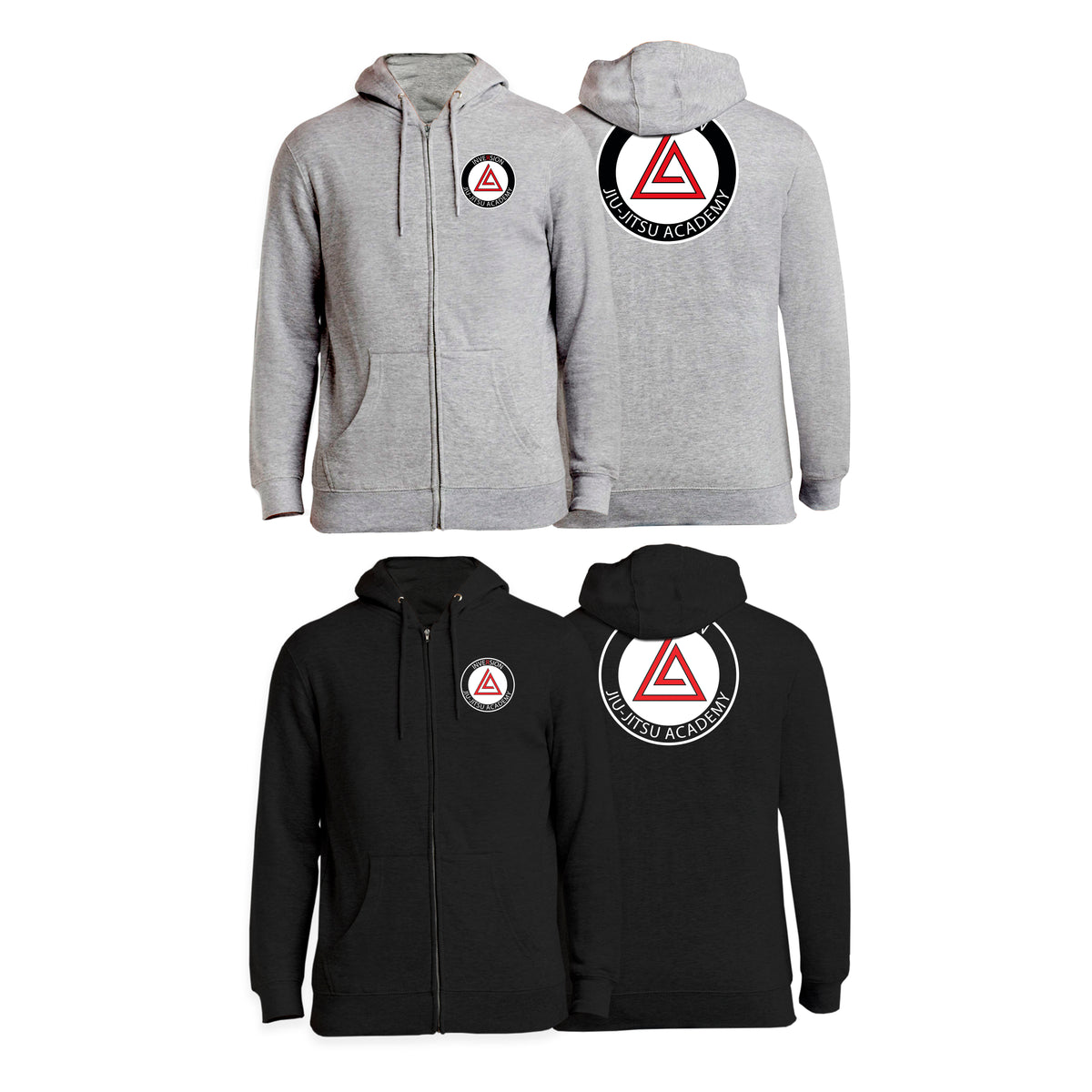 Inversion Jiu Jitsu Academy Zip Up Hoodies #8023 B