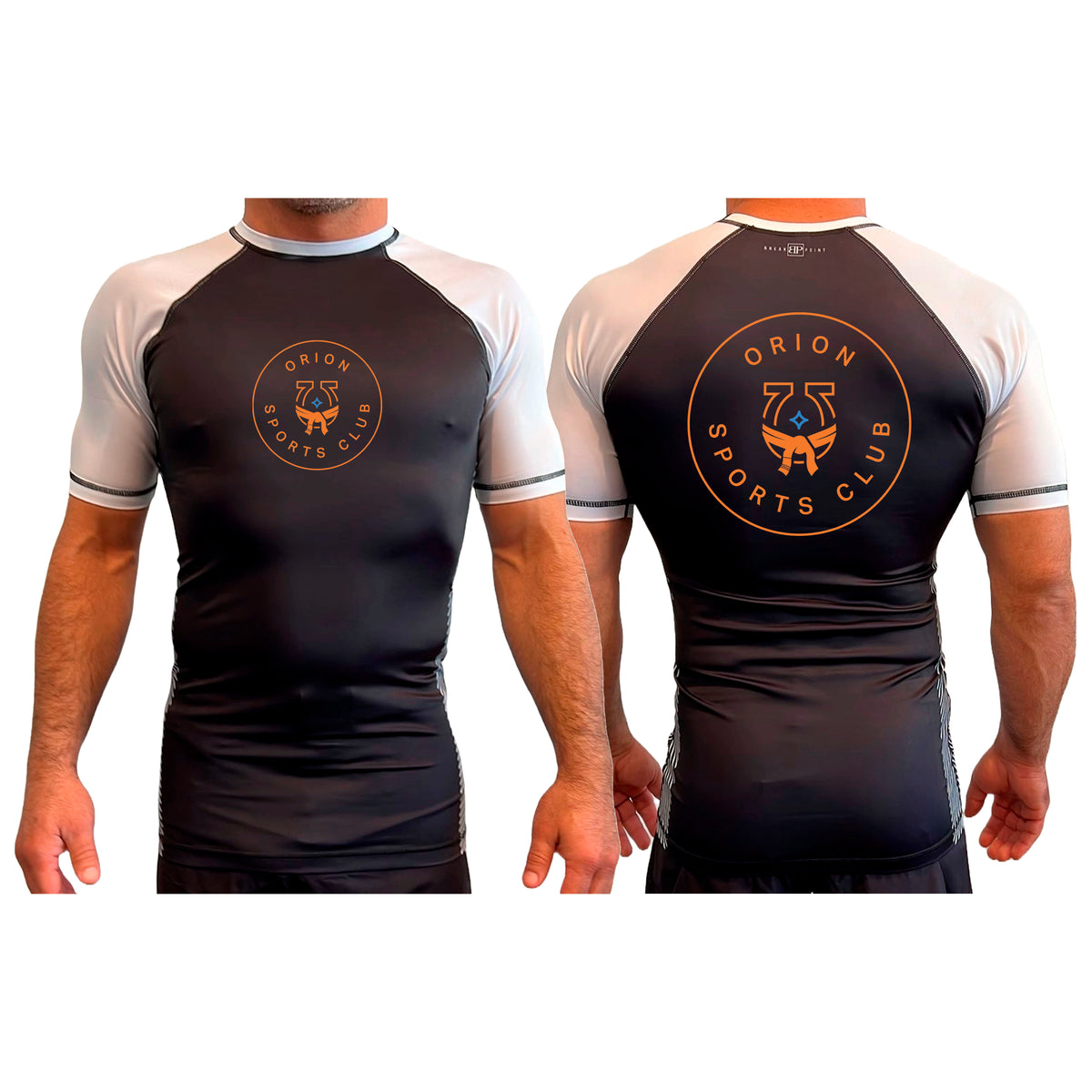 Orion Sports Club All Black Ranked Short Sleeve Rash Guards #8024 A