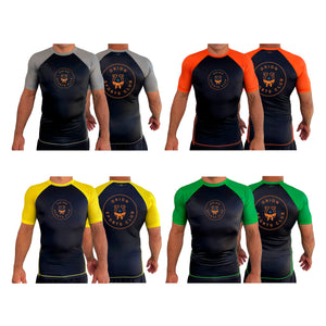 Orion Sports Club All Black Ranked Short Sleeve Rash Guards #8024 A