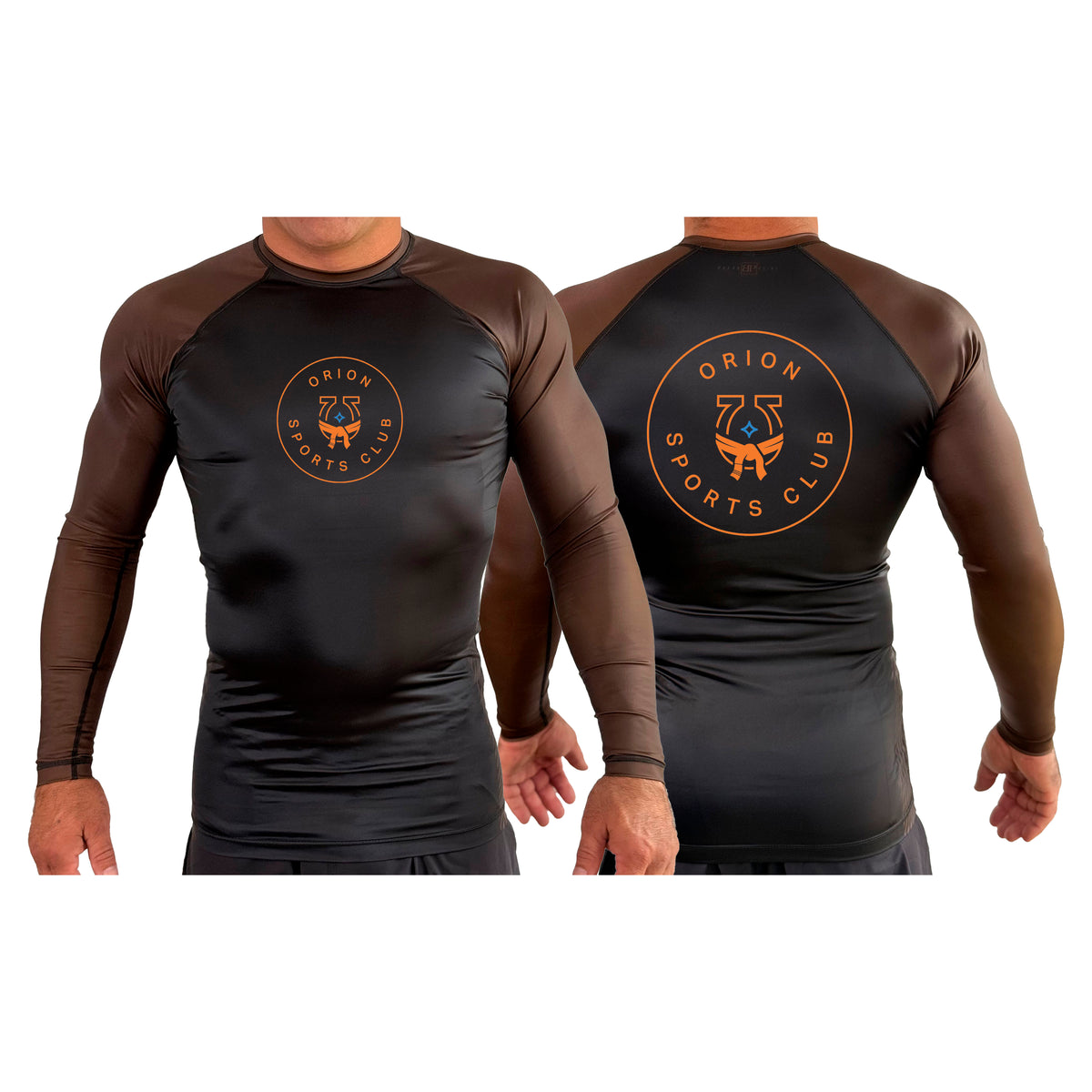 Orion Sports Club All Black Ranked Long Sleeve Rash Guards #8024 A