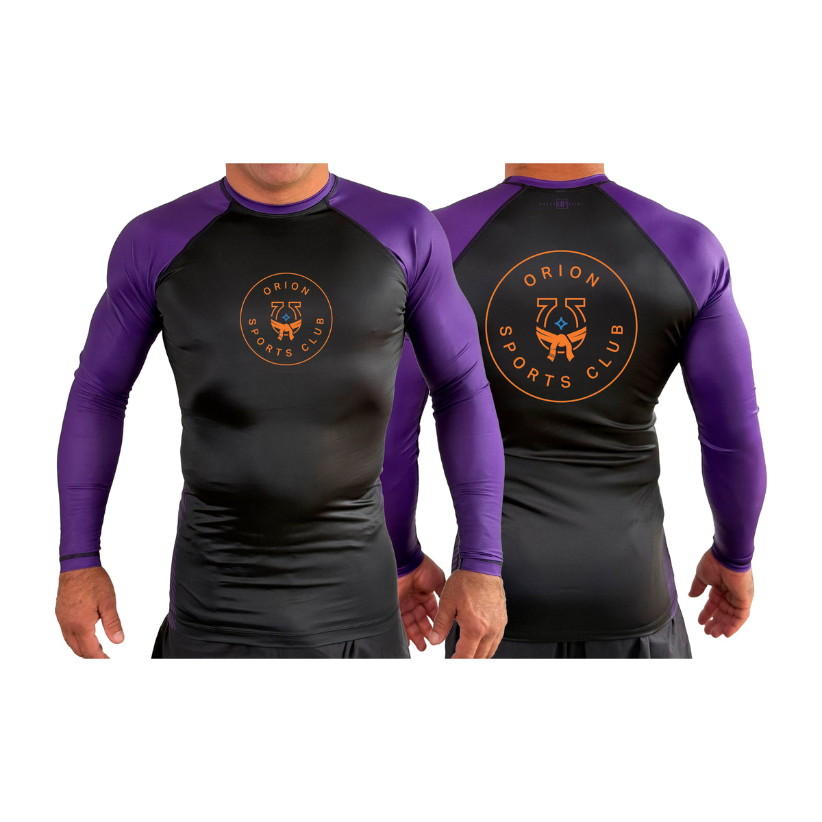 Orion Sports Club All Black Ranked Long Sleeve Rash Guards #8024 A
