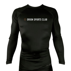 Orion Sports Club All Black Custom Rash Guards Long Sleeves #8024