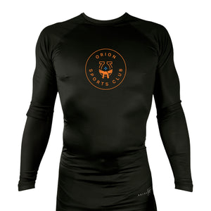 Orion Sports Club All Black Custom Rash Guards Long Sleeves #8024 A