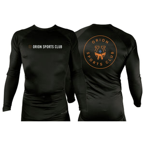 Orion Sports Club All Black Custom Rash Guards Long Sleeves #8024