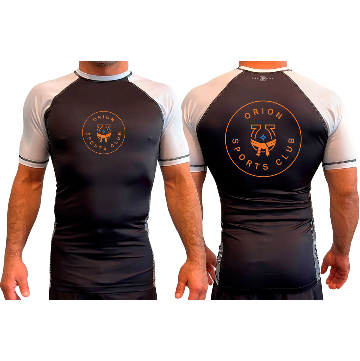 Orion Sports Club All Black Ranked Short Sleeve Rash Guards #8024 A