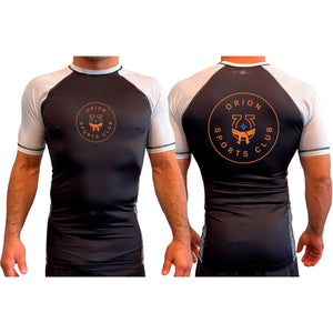 Orion Sports Club All Black Ranked Short Sleeve Rash Guards #8024 A