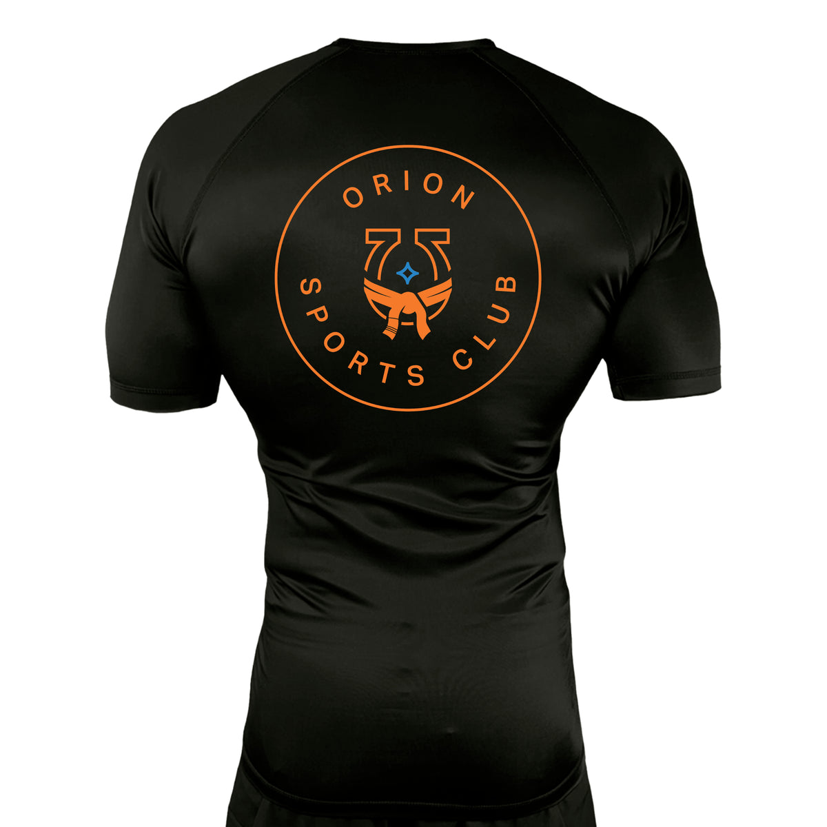 Orion Sports Club All Black Custom Rash Guards Short Sleeves #8024 A