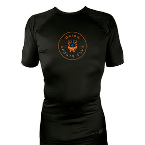 Orion Sports Club All Black Custom Rash Guards Short Sleeves #8024 A
