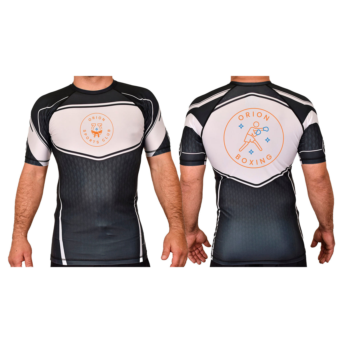 Orion Sports Club Academy Rash Guards Black/White #8024 E