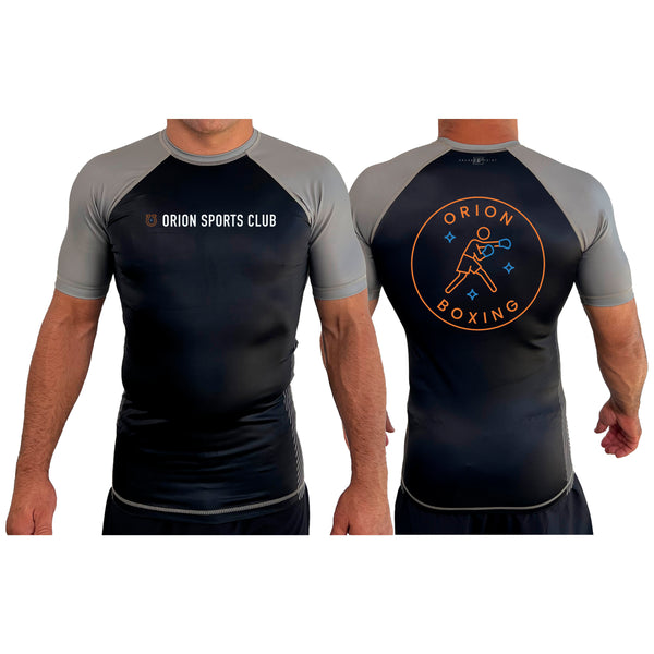 Orion Sports Club All Black Ranked Short Sleeve Rash Guards #8024 E ...