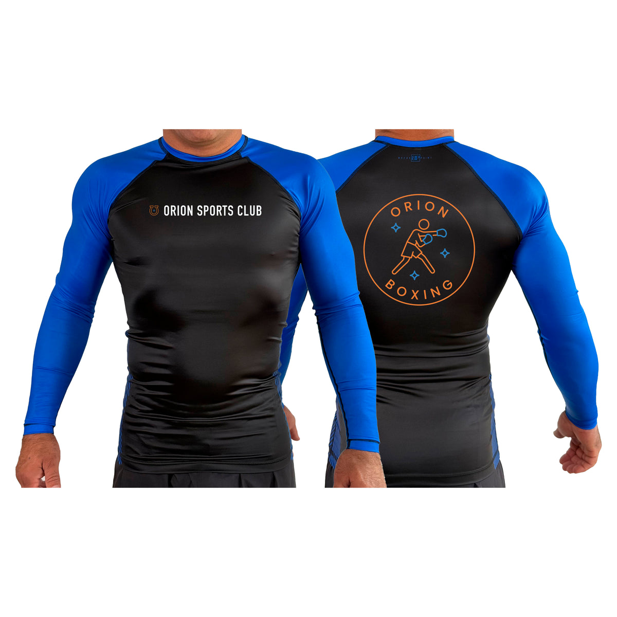 Orion Sports Club All Black Ranked Long Sleeve Rash Guards #8024 E