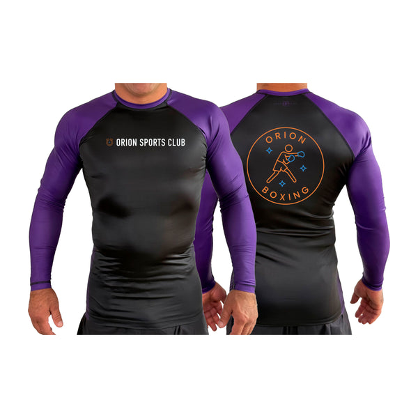 Orion Sports Club All Black Ranked Long Sleeve Rash Guards #8024 E ...