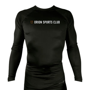 Orion Sports Club All Black Custom Rash Guards Long Sleeves #8024 E