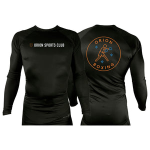 Orion Sports Club All Black Custom Rash Guards Long Sleeves #8024 E