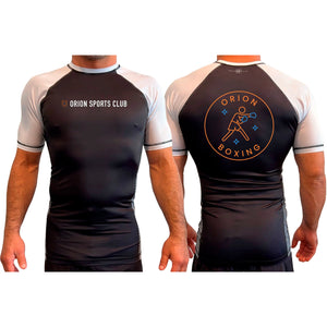 Orion Sports Club All Black Ranked Short Sleeve Rash Guards #8024 E
