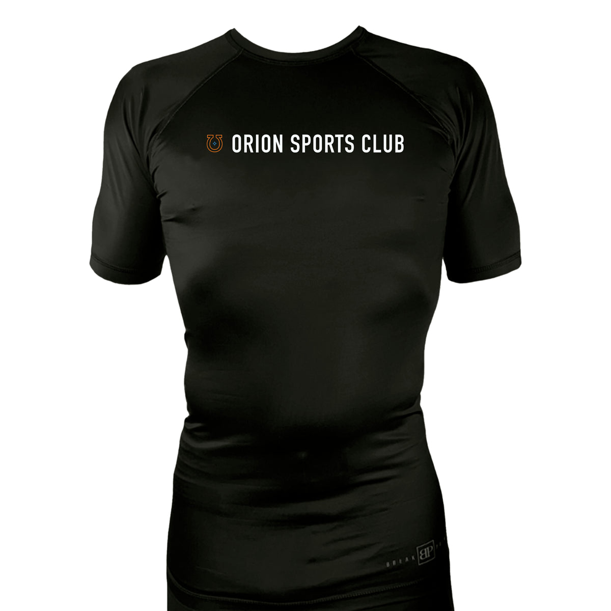 Orion Sports Club All Black Custom Rash Guards Short Sleeves #8024 E