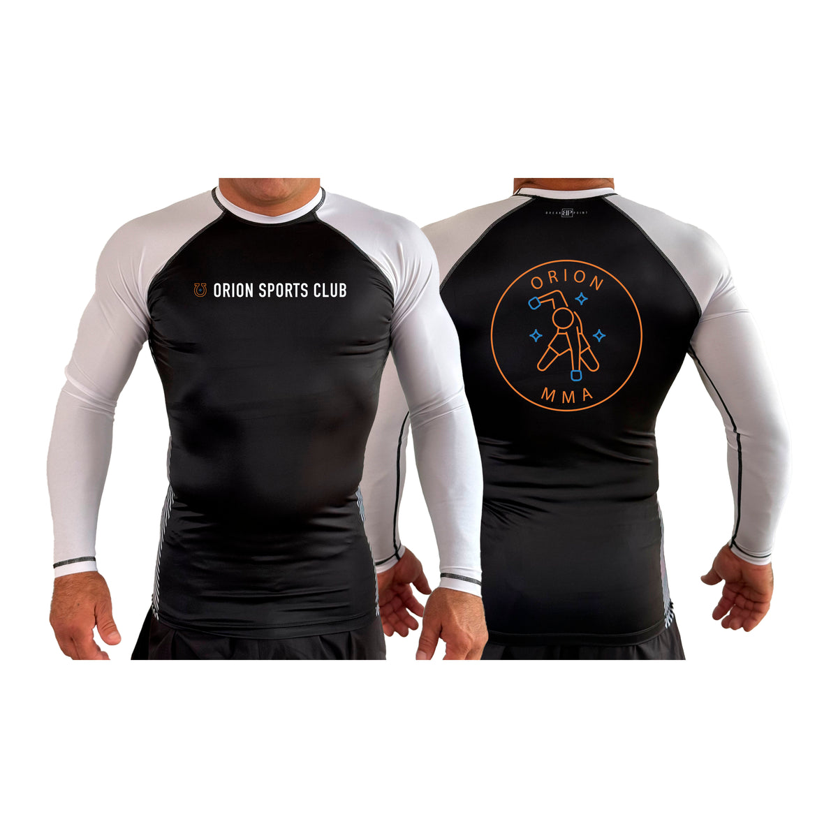 Orion Sports Club All Black Ranked Long Sleeve Rash Guards #8024 G