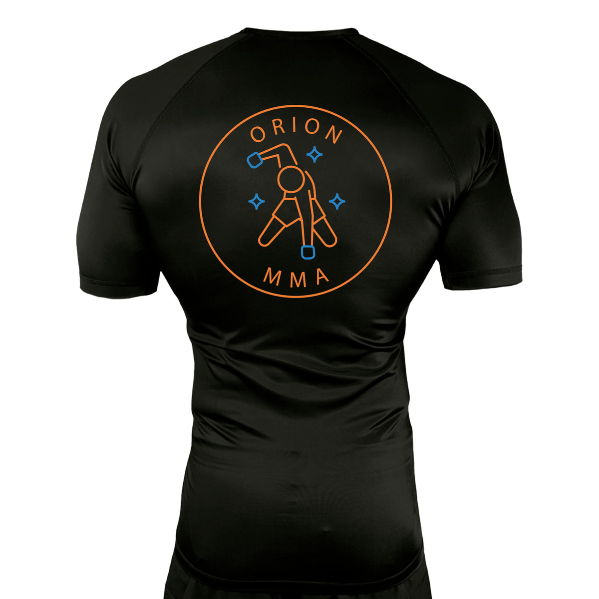 Orion Sports Club All Black Custom Rash Guards Short Sleeves #8024 G