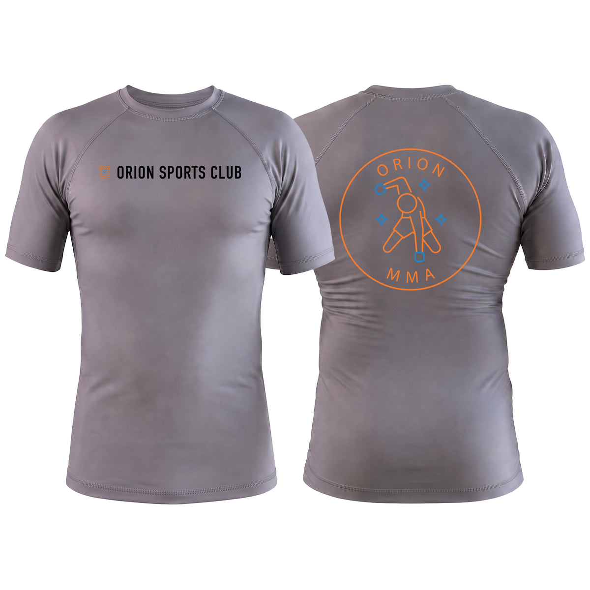 Orion Sports Club Gray Custom Rash Guards Short Sleeve #8024 G
