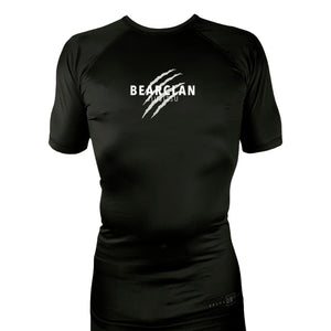 Bearclan Jiu-Jitsu All Black Custom Rash Guards Short Sleeves #8025