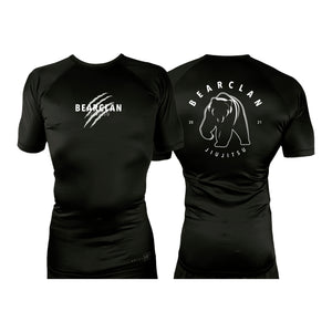 Bearclan Jiu-Jitsu All Black Custom Rash Guards Short Sleeves #8025