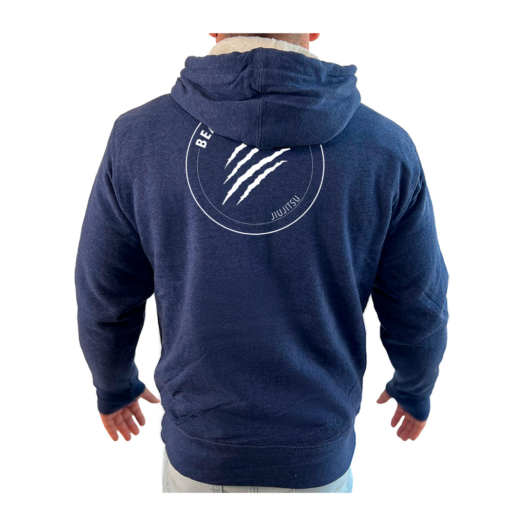 Bearclan Jiu-Jitsu Academy Sherpa Lined Zip-Up Hoodie #8025 A