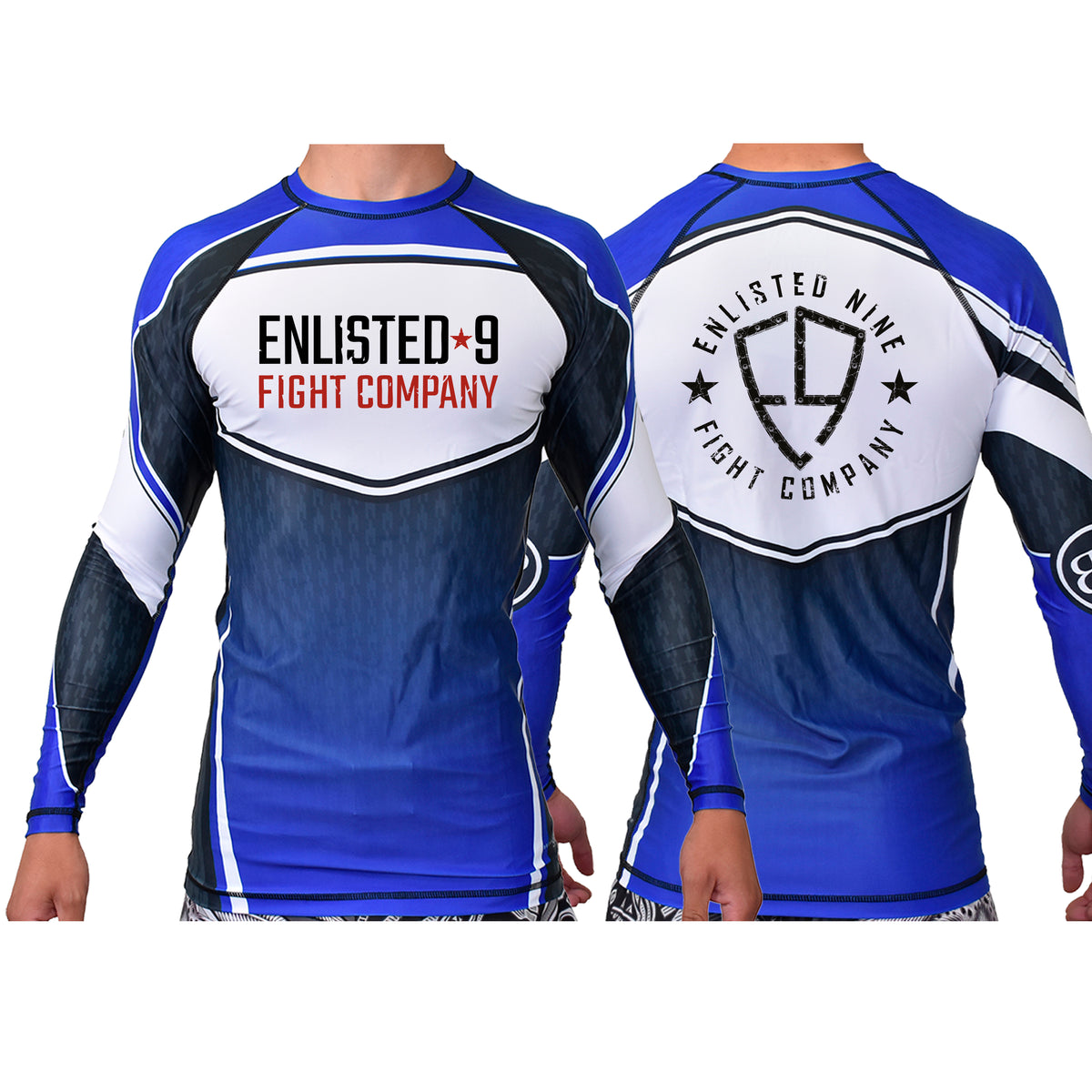 Enlisted Nine Academy Ranked Long Sleeve Rash Guards #8026 A