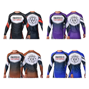 Enlisted Nine Academy Ranked Long Sleeve Rash Guards #8026 A