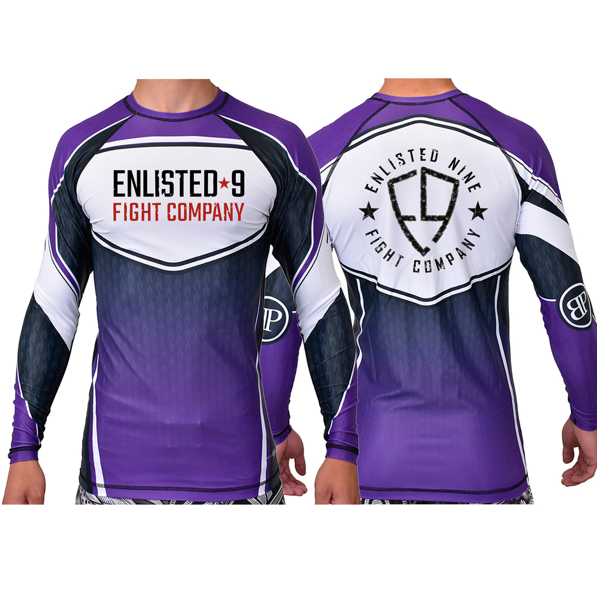 Enlisted Nine Academy Ranked Long Sleeve Rash Guards #8026 A