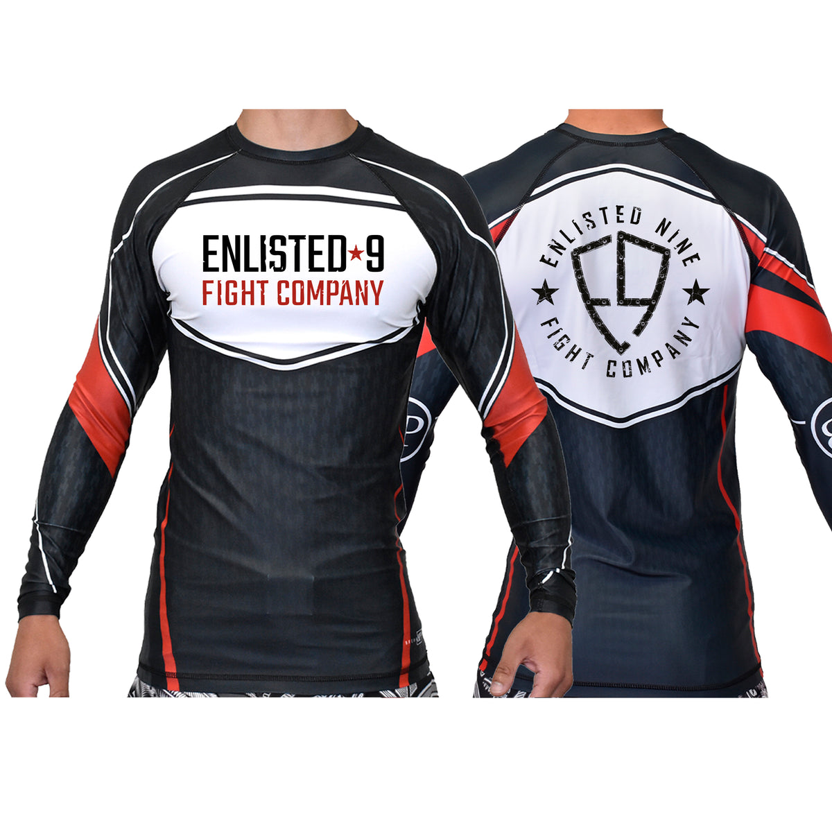 Enlisted Nine Academy Ranked Long Sleeve Rash Guards #8026 A