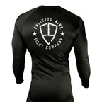 Enlisted Nine All Black Custom Rash Guards Long Sleeves #8026 A