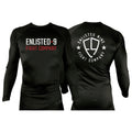 Enlisted Nine All Black Custom Rash Guards Long Sleeves #8026 A