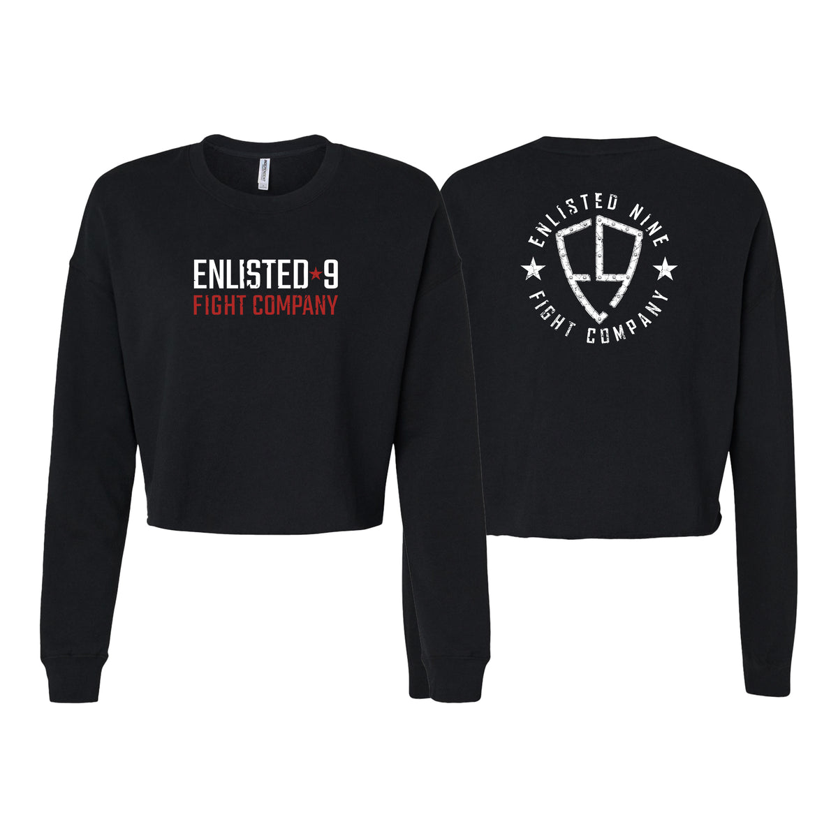 Enlisted Nine Women's Cropped Crewneck Sweatshirt #8026 A